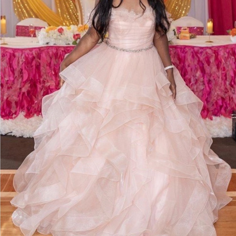 Elegant Pink Ruffled Dress